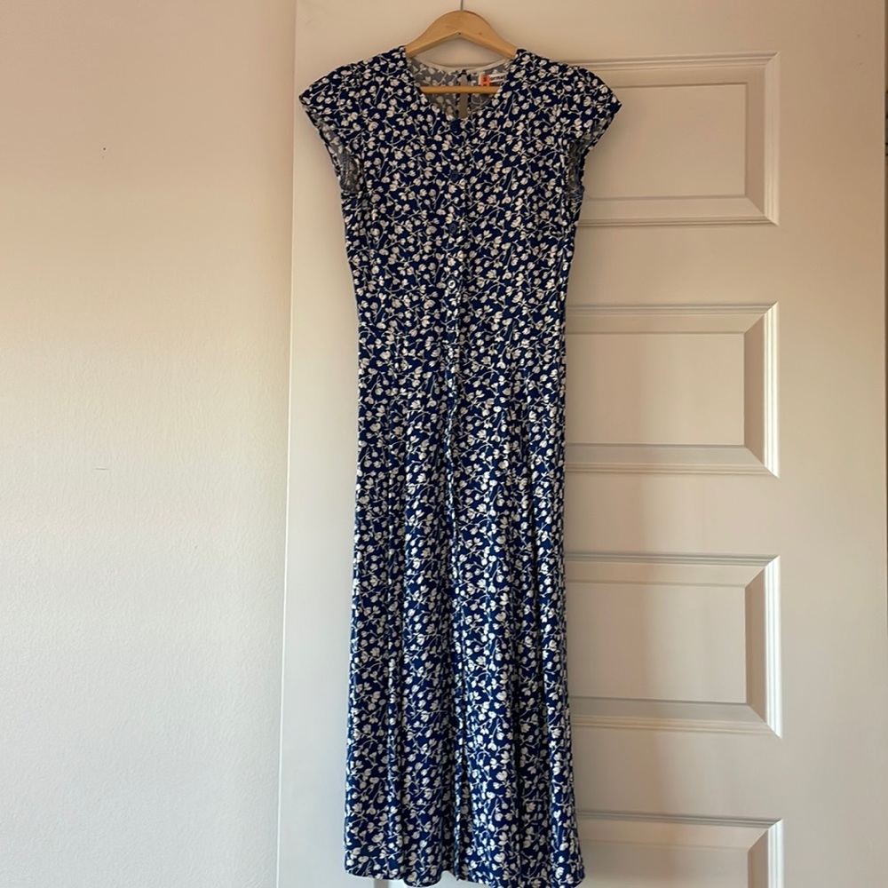 Blue midi reformation dress